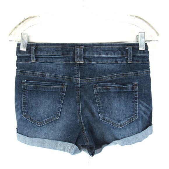 Blue Spice Junior Shorts Cut Off Jeans Lightly Distressed Medium Wash Size 3 - Picture 4 of 7